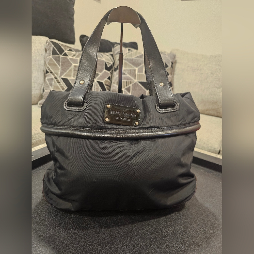 Kate Spade New York Black Nylon Tote/hand Bag